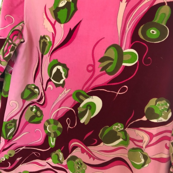 Vintage Emilio Pucci Velvet Jacket Pinks n Green Tulips..🌷 - Picture 3 of 9